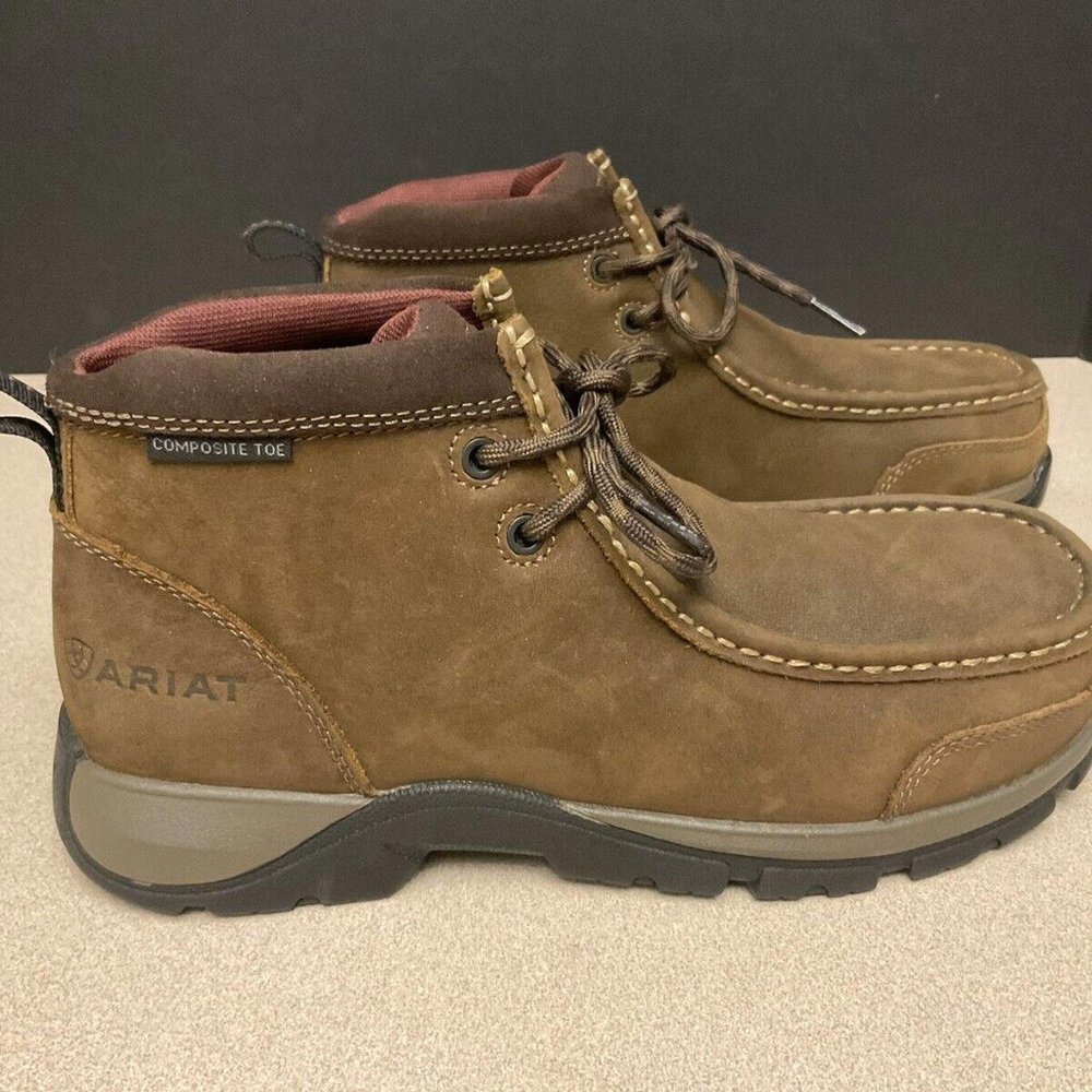 New! Womens ARIAT Edge LTE Moc Composite Toe Leather Work Boots Size 7.5B. Nice!